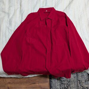 Alexandre London Men’s Dress Shirt – Classic Red – 16.5" / 42 cm